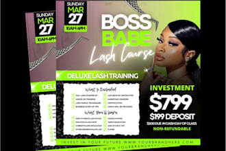 design beauty, spa, hair and lash extension flyers