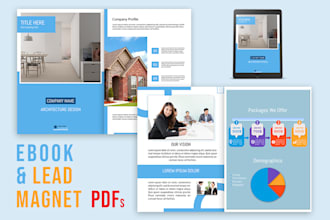 design ebooks, workbooks, pdfs and lead magnets