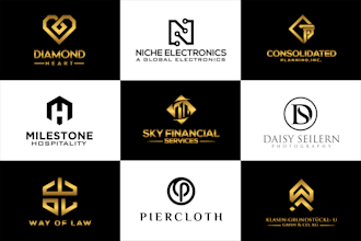 minimalist modern luxury logo design for your brand
