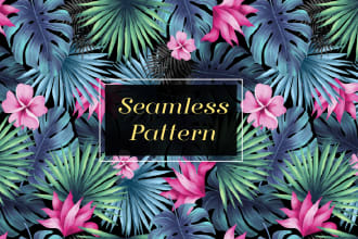 design seamless patterns for textile, fabric print, floral patterns