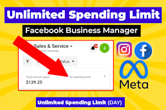 create unlimited spending limit facebook business manager or ads account