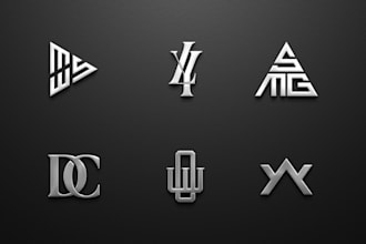design creative monogram logo with initial letters