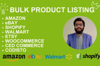 do amazon ebay shopify walmart bulk product listing bulk upload add product