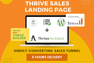 design high converting page using thrive builder in 6 hours