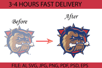 do vector tracing of image, icon or logo in fast delivery