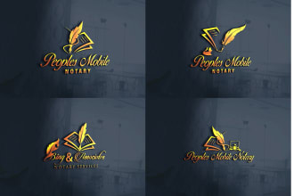 create signature,notary, mobile notary and hair beauty logo