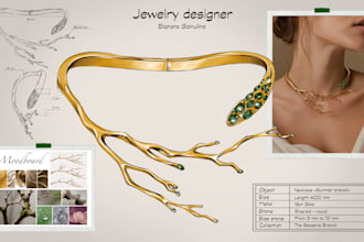 creative design jewelry for you and sketch for production