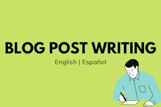 write blog posts in english or spanish