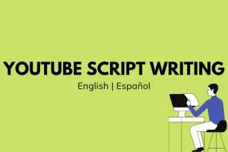 write youtube scripts in english or spanish
