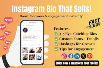 write an engaging instagram bio with trending hashtags