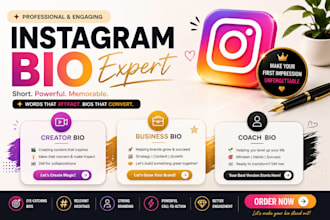write an SEO optimized instagram bio that attracts followers