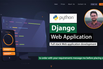 develop full stack web application with django python or django rest framework