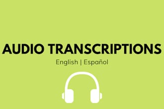make audio transcriptions in english or spanish