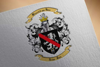 design luxury heraldic shield, coat of arms or family crest logo
