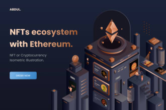 create futuristic 3d isometric illustration