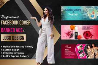 design a facebook cover photo or youtube banner and logo design
