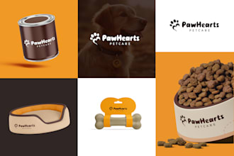 design custom logo and brand identity, brand guidelines, and branding package