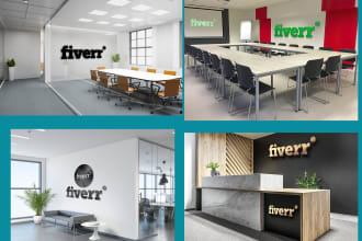 mockup your logo on 30 office interior wall