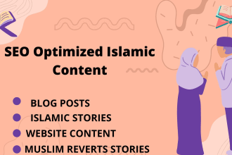 write SEO optimized islamic content for blogs and websites