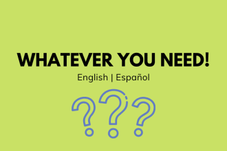 write whatever you need in english or spanish