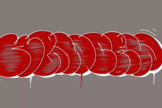make graffiti throwup or bombing graffiti for you
