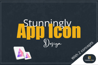 do a stunningly clean app icon logo design