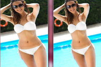 do body slimming, face slimming, photo edit, retouching and background removal