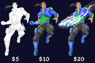 draw original characters with semi realistic anime style