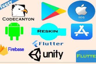 reskin, rebrand and customize android, ios, flutter app or any codecanyon apps