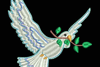 do embroidery digitizing into dst, pes, jef, vp3, exp