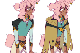 draw a half body character drawing