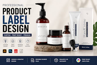 design professional product label and packaging design