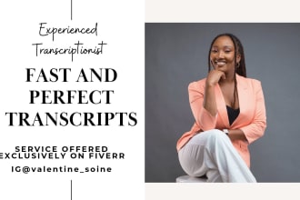deliver quality transcript for any english audio or video