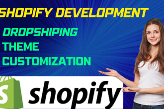 design shopify dropshipping store or shopify website liquid coding