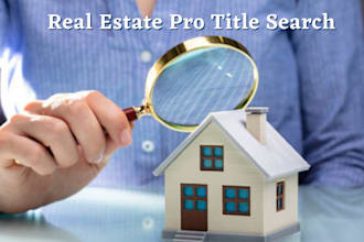 do real estate title search for your properties in USA