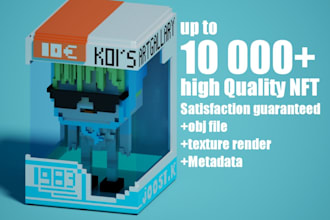 create 10k custom voxel nft collections