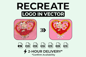 manually recreate logo in vector or vectorize artwork