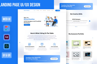 do clean professional web landing page UI UX design figma