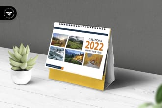 do modern minimalist logo design , calendar, broacher for your company