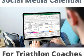 create a social media calendar for triathlon coaches