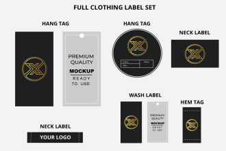hangtags, clothing, price tags, packaging and label design