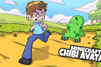 turn your minecraft character into a cute chibi illustration