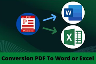 pdf conversion and any type file word or excel conversion