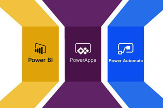 develop powerapps, power automate flows power bi reports