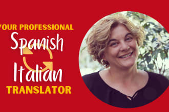 be your professional spanish to italian translator