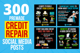 design 300 credit repair tips infographics instagram quotes