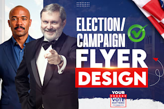 design urgent political campaign flyer, poster for election