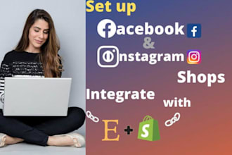 set up facebook and instagram shopping, integrate with shopify and etsy