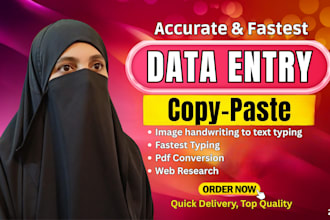 do accurate data entry, handwriting to text typing, copy paste in low price