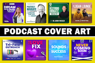design professional podcast cover art